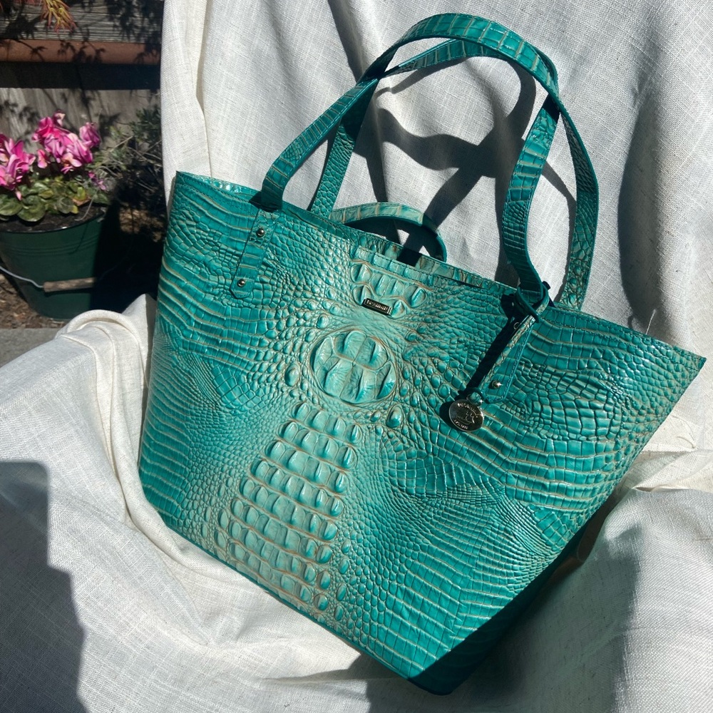 Turquoise Brahmin Tote